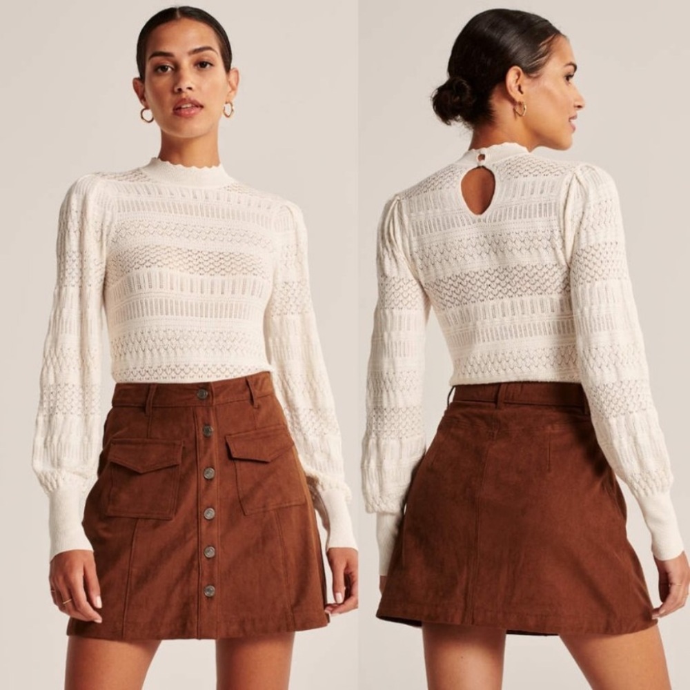 Abercrombie Vegan Suede Skirt